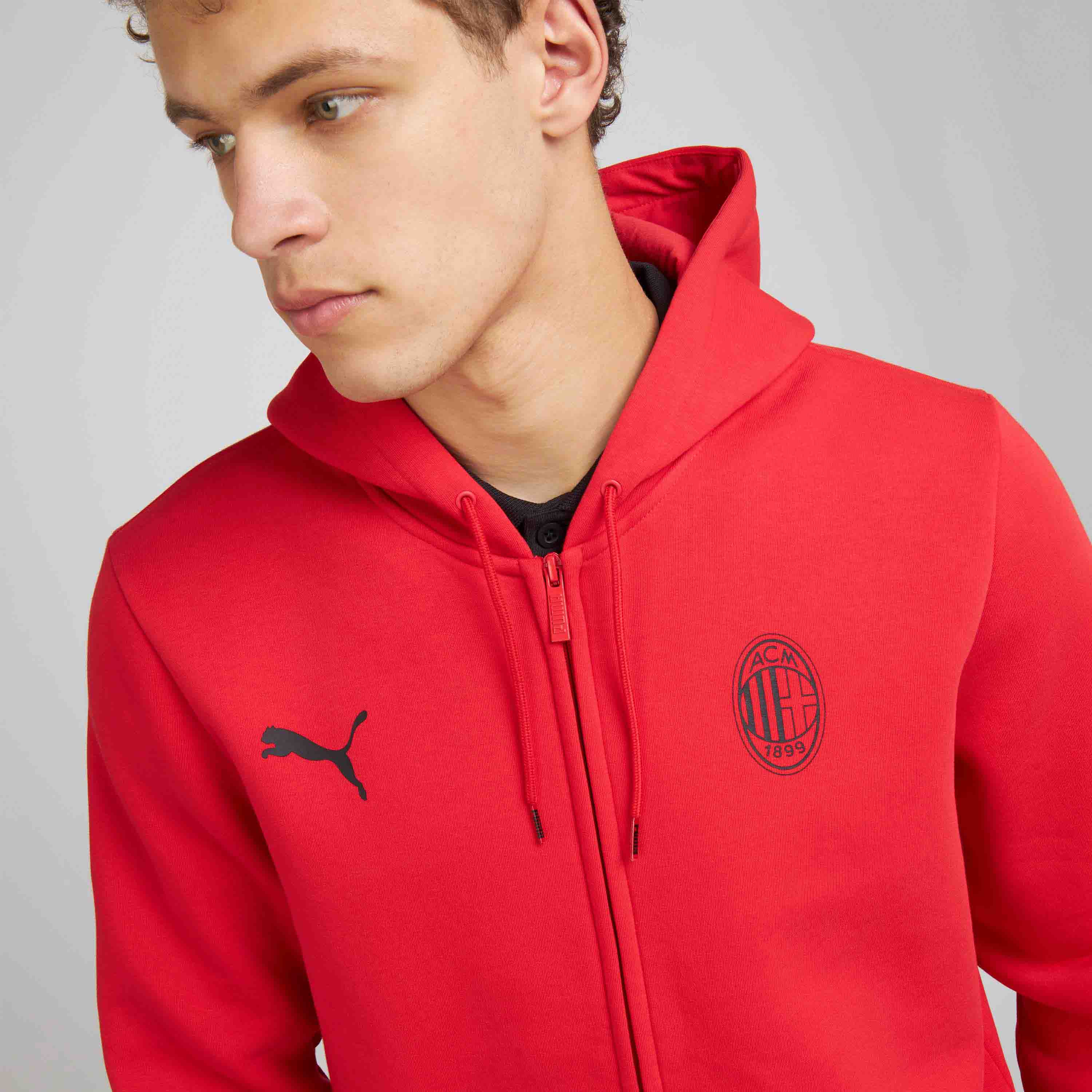 FELPA CON ZIP MILAN ESSENTIAL ROSSA - Image 6