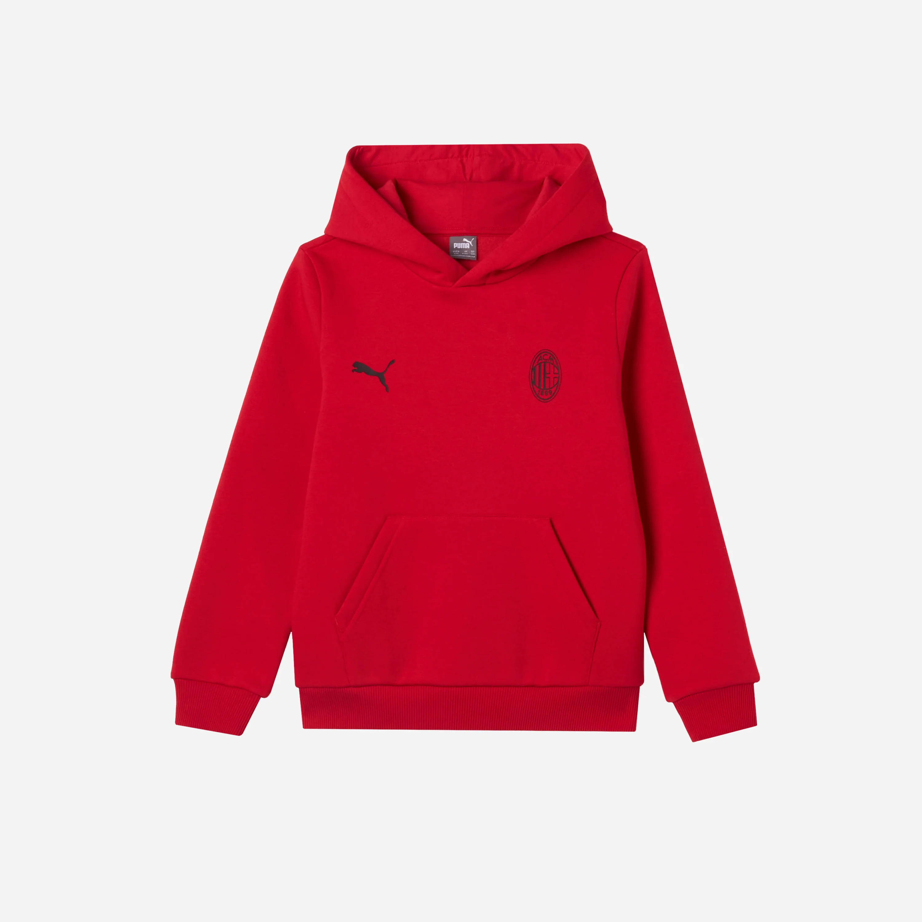 FELPA ROSSA CON CAPPUCCIO BAMBINO MILAN ESSENTIAL