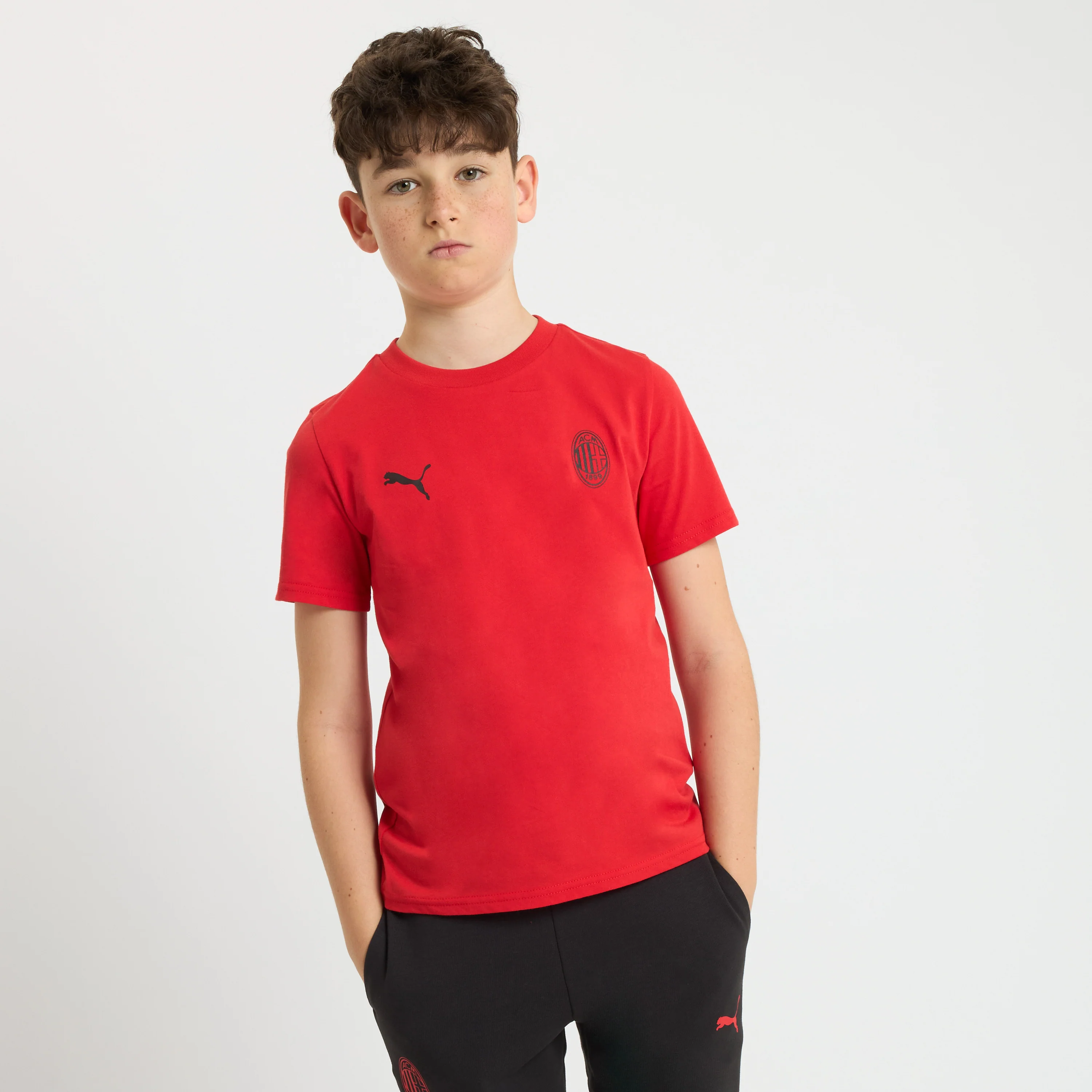 T-SHIRT ROSSA BAMBINO MILAN ESSENTIAL - Image 3