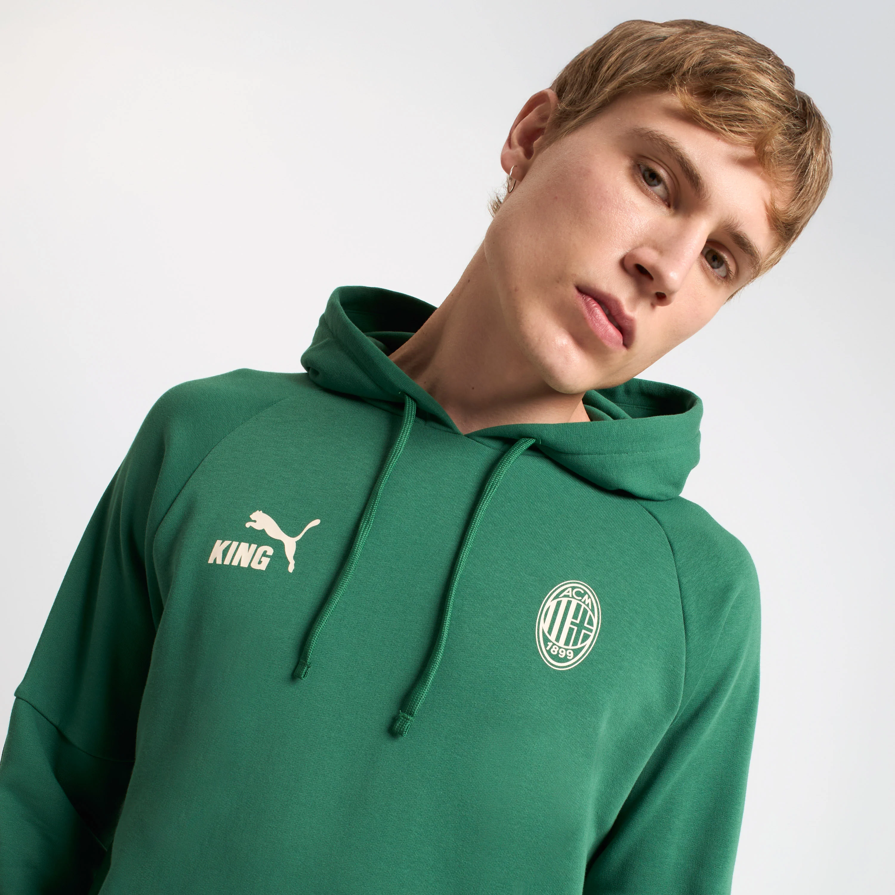 FELPA VERDE CON CAPPUCCIO MILAN KING - Image 6