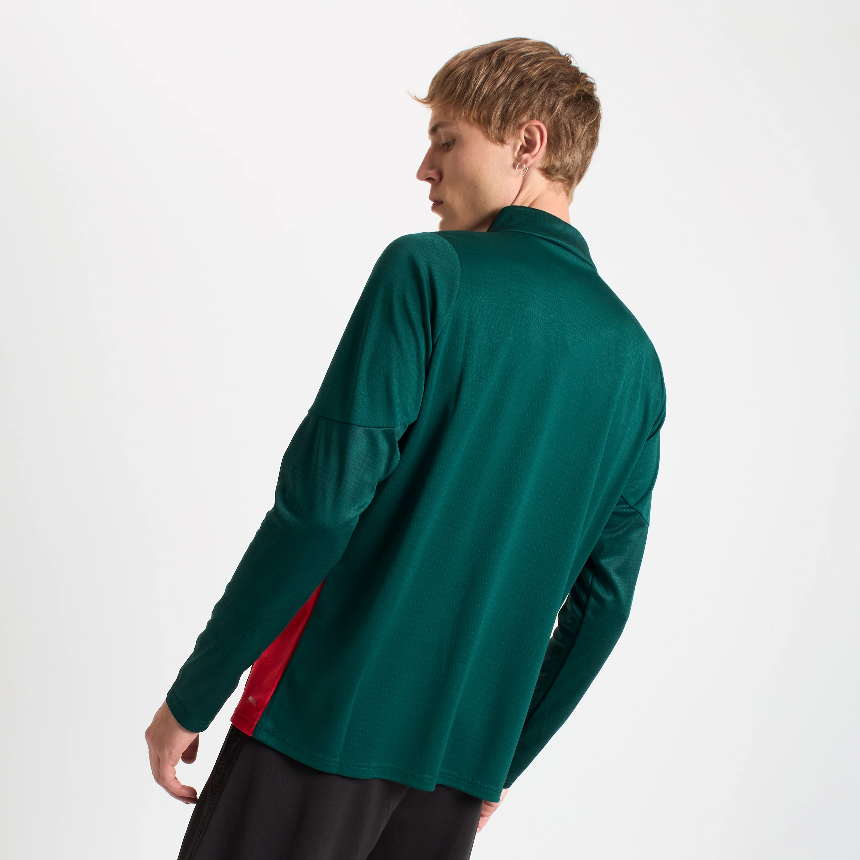 MAGLIA VERDE MILAN TRAINING 1/4 ZIP A MANICA LUNGA 2025/26 - Image 5