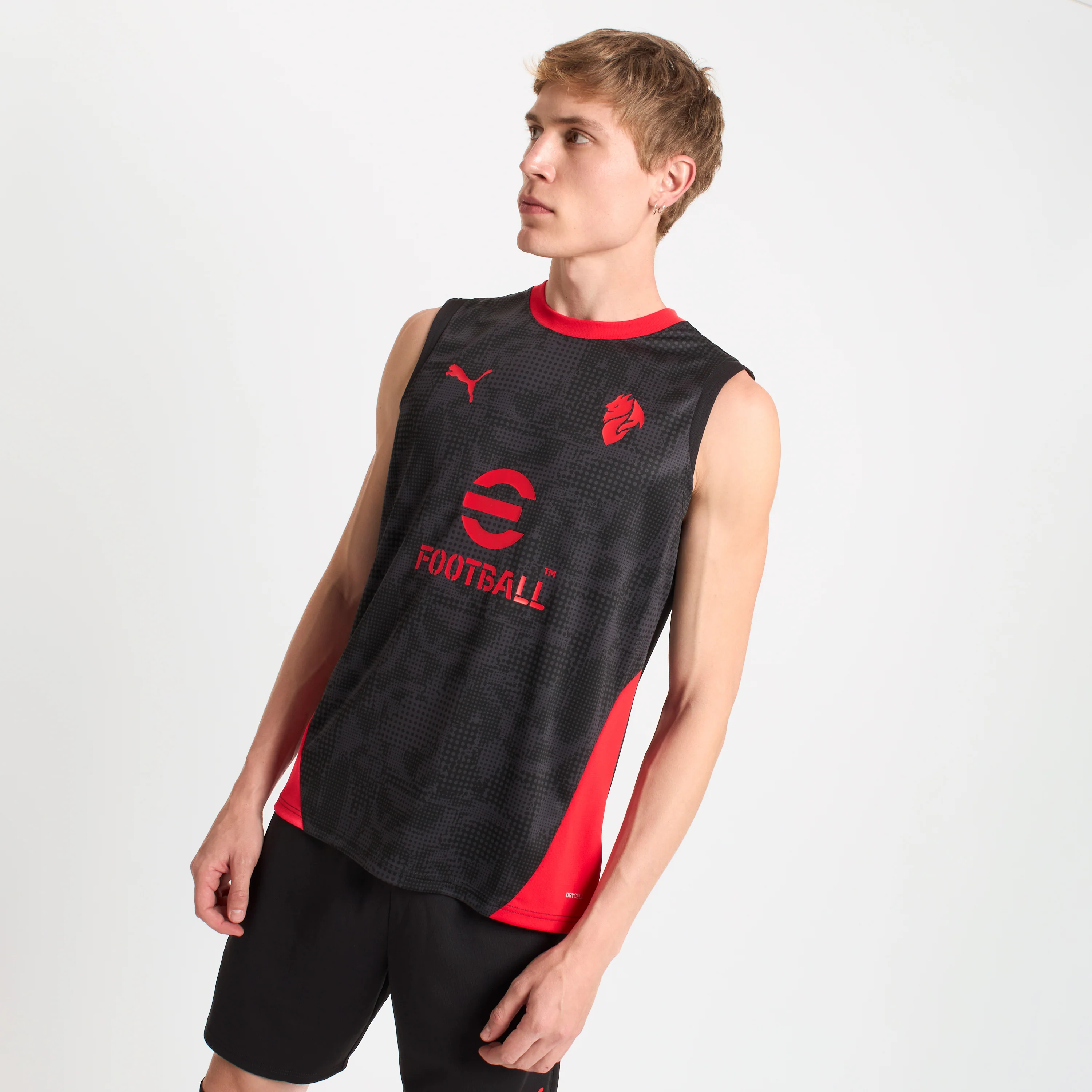 MAGLIA NERA MILAN TRAINING 2025/26 SENZA MANICHE - Image 3