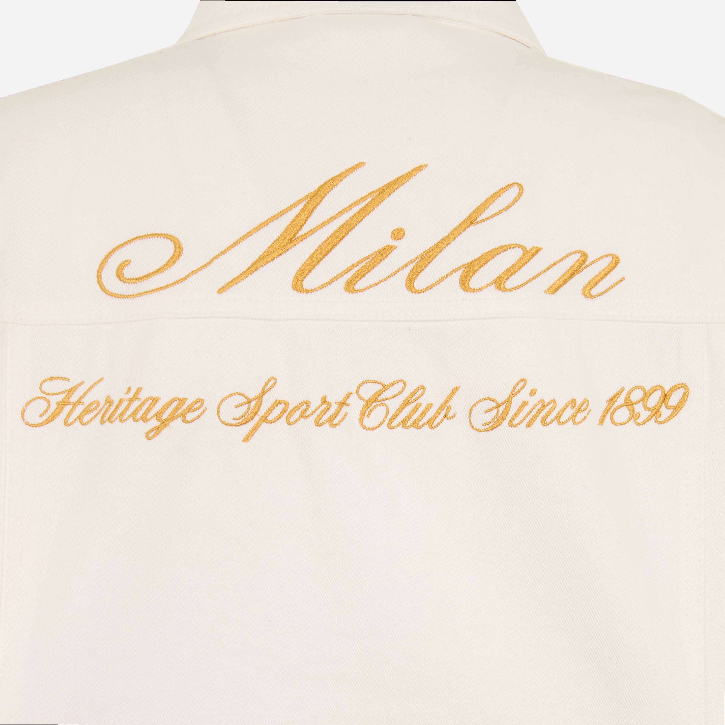 GIACCA DI JEANS MILAN BIANCA DONNA CON RICAMO - Image 8